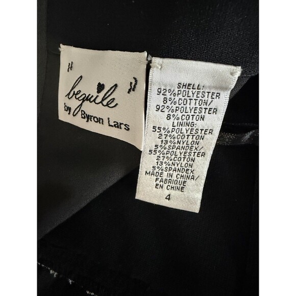 Beguile by Byron Lars Black Printed Midi Multicolored Stretch Pencil Skirt Sz 4 - Picture 6 of 9